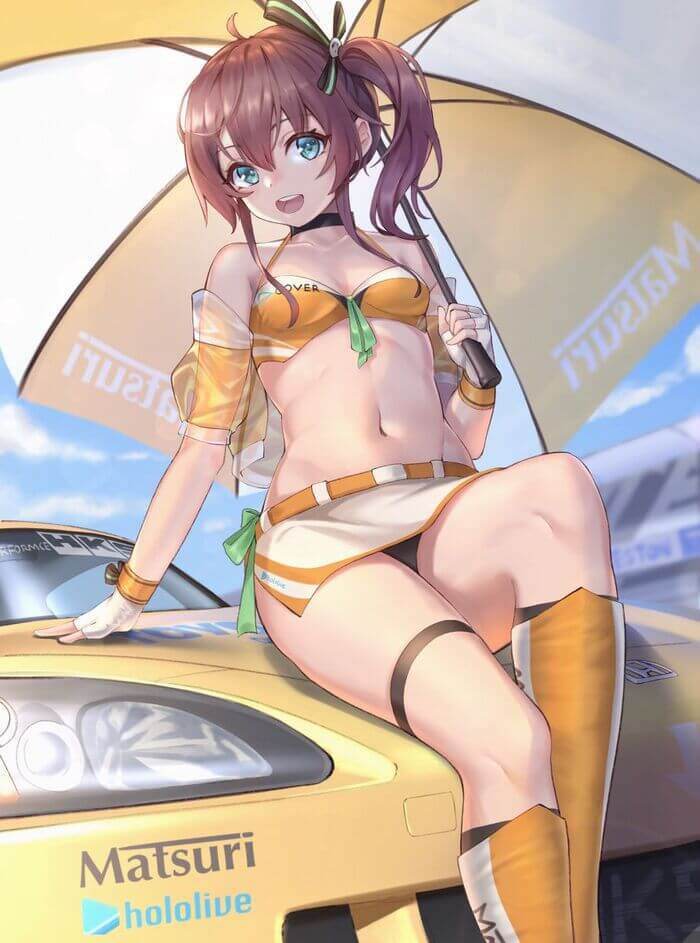 【ホロライブ】夏色まつりのエッチでがっつり抜けるエロ画像