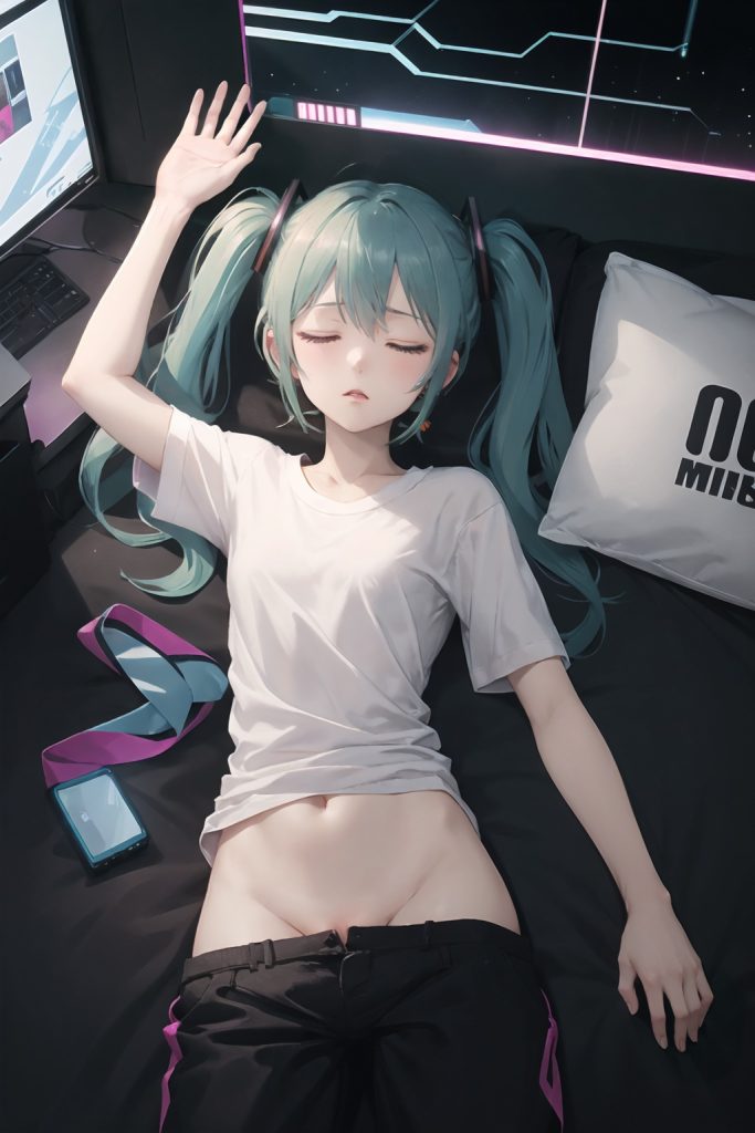 初音ミクのおっぱいを好き放題ヤリ放題な二次エロ画像【ボーカロイド】