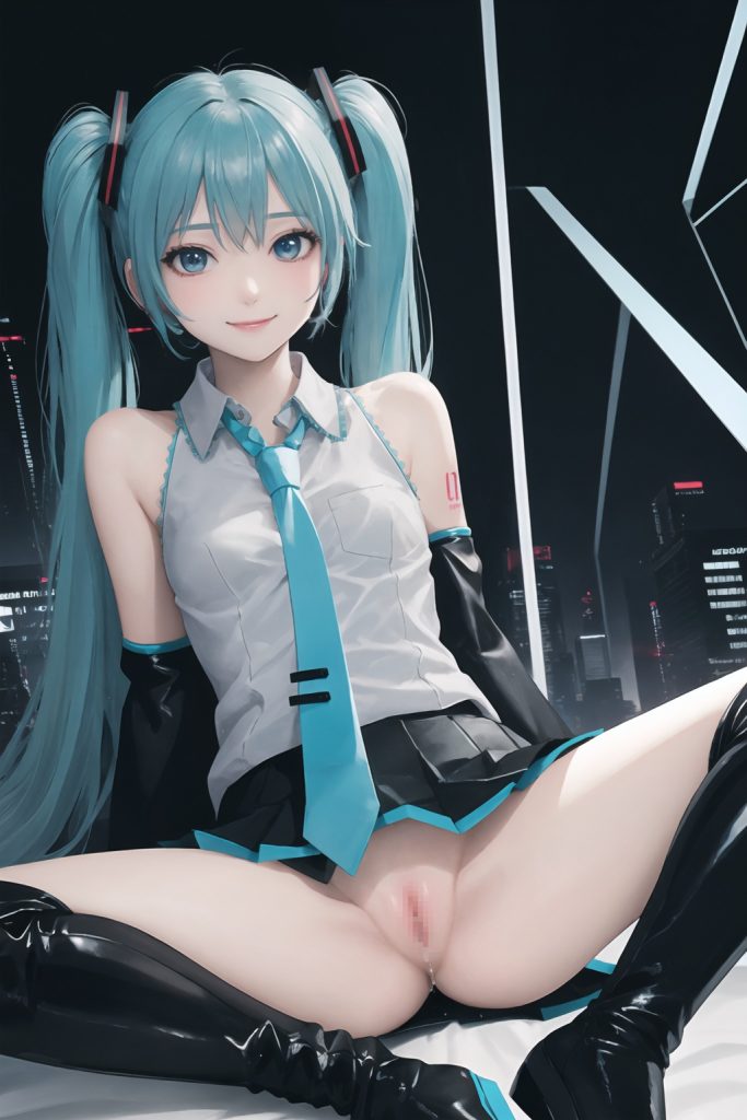 初音ミクのおっぱいを好き放題ヤリ放題な二次エロ画像【ボーカロイド】