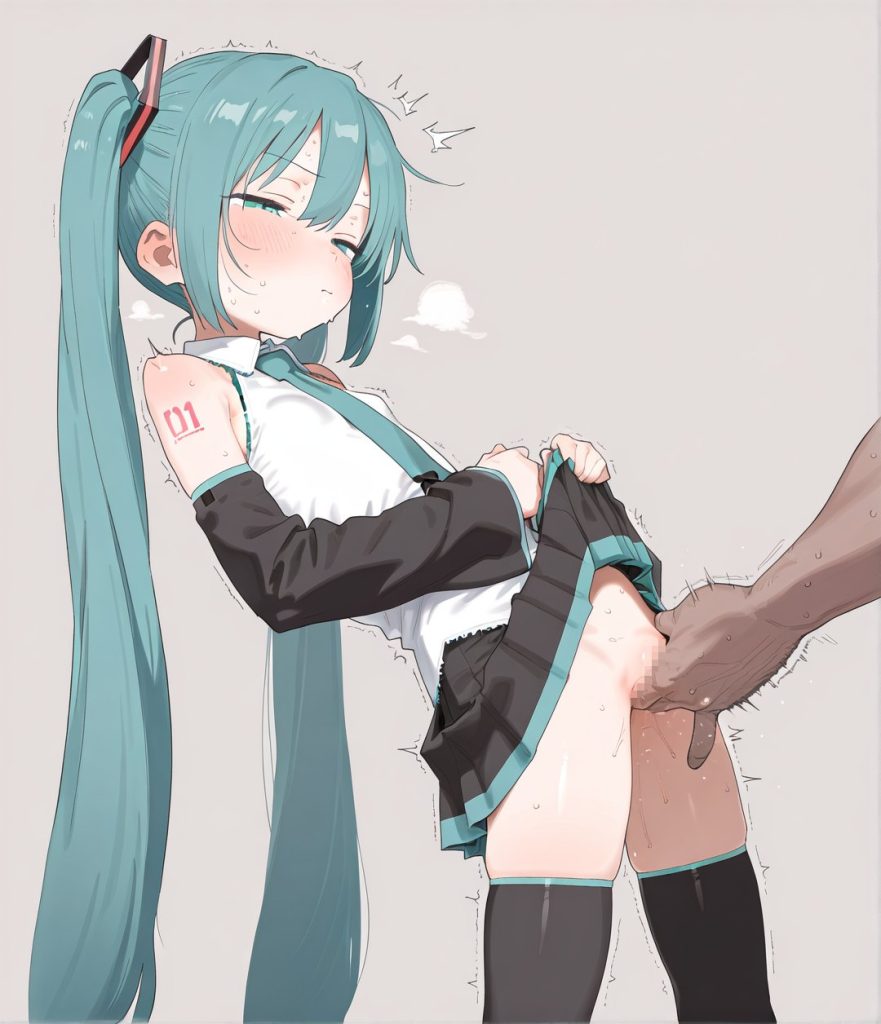 快楽に堕ちそうになってるアヘ顔の初音ミク抜けるエロ画像！【ボーカロイド】