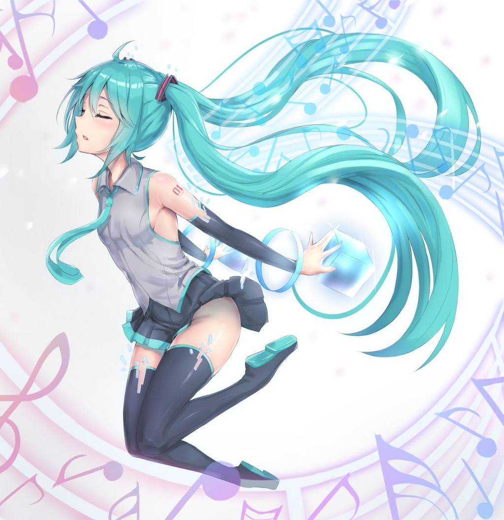 初音ミクの悩殺必死のセクシーポーズのエロ画像！【ボーカロイド】